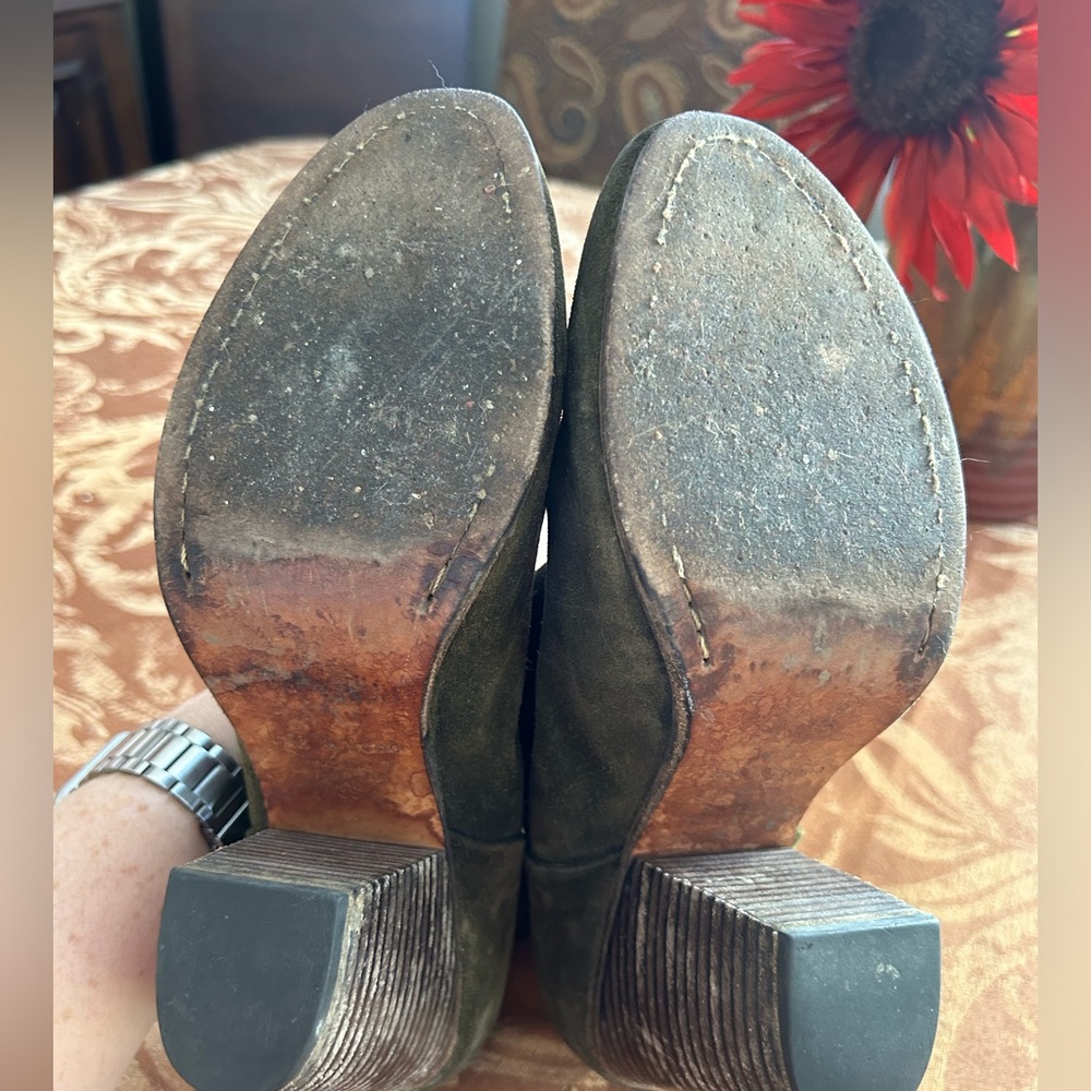 Rag and Bone Newbury Green Suede Booties, size 39 - Picture 8 of 9